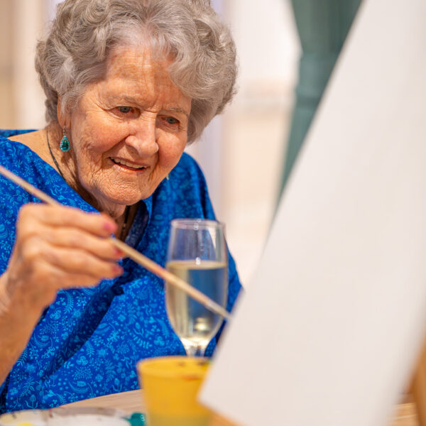 Mercy Place Cairns resident painting